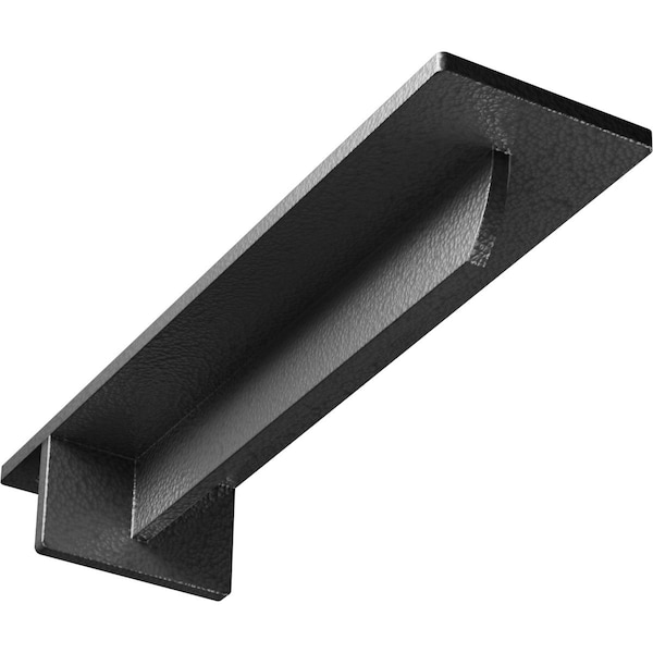 Ekena Millwork Heaton Hidden Support Steel Bracket w/ 8" Support Depth, Hammered Silver 3"W x 12"D x 2"H BKTM03X12X02HEHSV - main